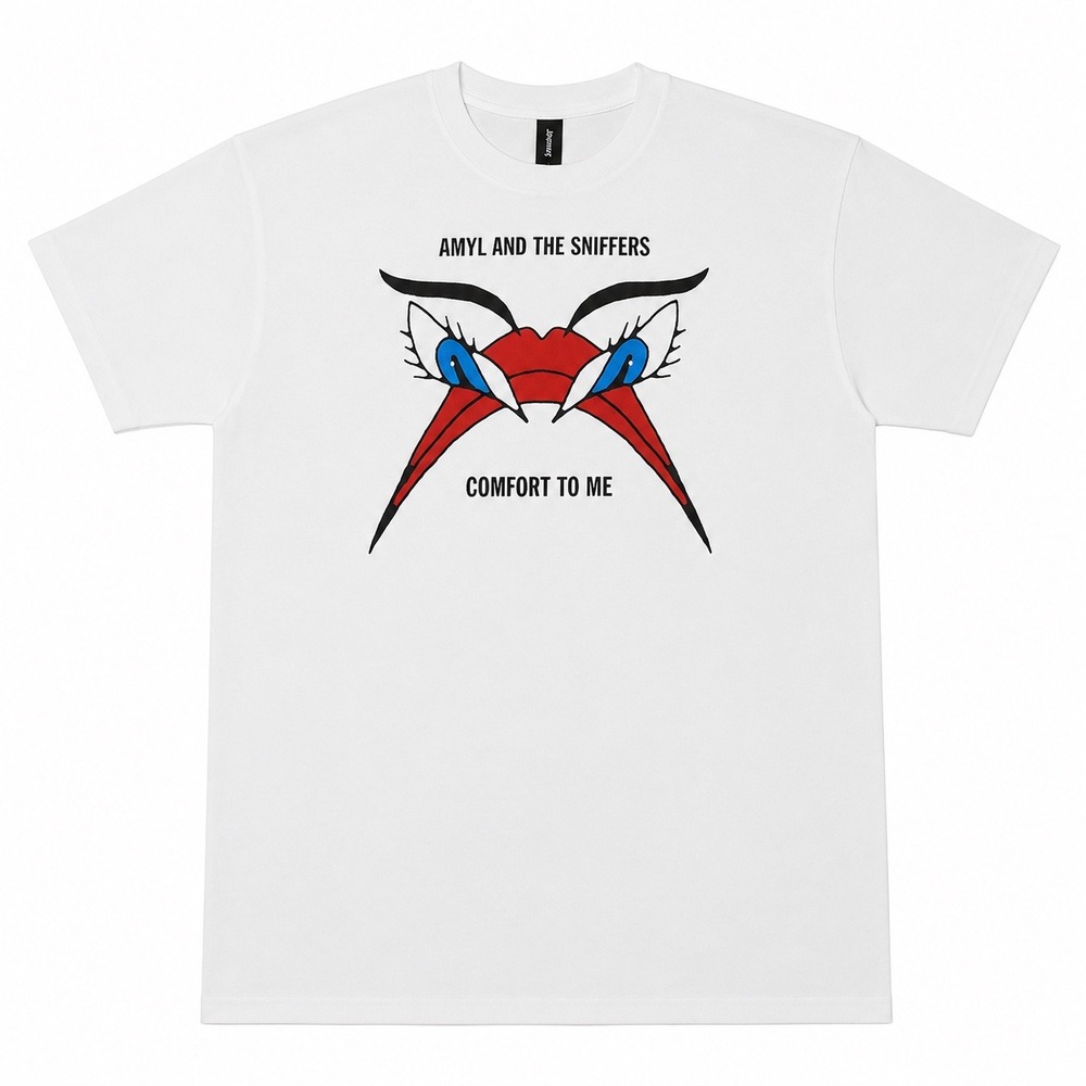 Amyl and The Sniffers Comfort To Me Band T-Shirt White Punk Rock Graphic Tee